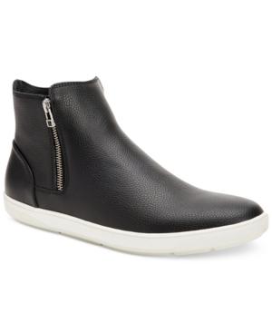 Calvin Klein Men's West Tumbled Leather Zip Boots Men's Shoes