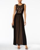 Connected Lace-inset A-line Gown