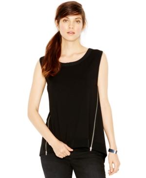 Rachel Rachel Roy Sleeveless Zipper-detail Top