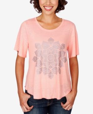 Lucky Brand Studded Lotus T-shirt