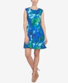 Cece Printed Fit & Flare Dress