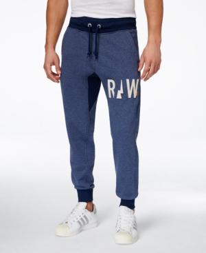 Gstar Men's Raw Colorblocked Applique Logo Faux-fleece Joggers