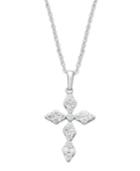 Diamond Cross Pendant Necklace In 14k White Gold (1/2 Ct. T.w.)