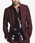 Inc International Concepts Men's Slim-fit Burgundy Blazer, Created For Macy's