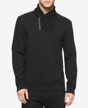 Calvin Klein Men's Quilted Fleece Shawl-collar Sweater, A Macy's Exclusive Style