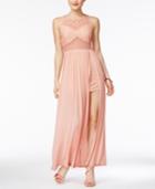 Material Girl Juniors' Slit Illusion Maxi Dress, Created For Macy's