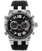 Sean John Men's Analog-digital Black Silicone Strap Watch 60x45mm 10021794