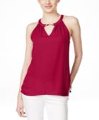 Inc International Concepts Petite Embellished Halter Top, Only At Macy's