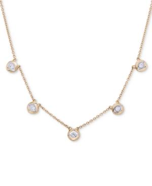 Wrapped Diamond Disc Collar Necklace (1/4 Ct. T.w.) In 10k Gold, Created For Macy's