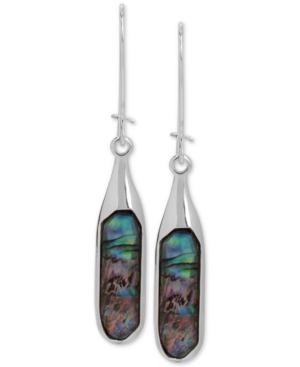 Robert Lee Morris Soho Silver-tone Abalone-look Paddle Drop Earrings