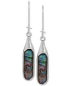 Robert Lee Morris Soho Silver-tone Abalone-look Paddle Drop Earrings