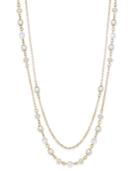 Charter Club Gold-tone Crystal And Bead Double Layer Necklace, Only At Macy's