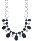 Nine West Silver-tone Stone Statement Necklace, 16 + 2 Extender