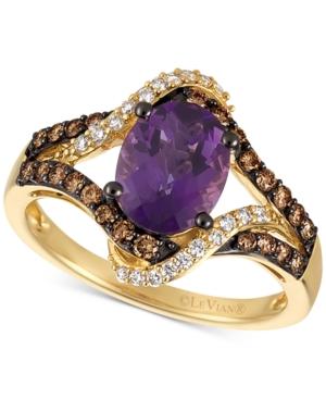 Le Vian Chocolatier Amethyst (1-3/8 Ct. T.w.) And Diamond (3/8 Ct. T.w.) Ring In 14k Gold