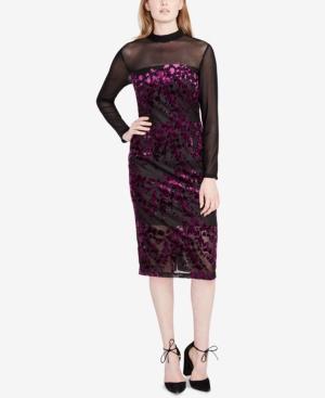 Rachel Rachel Roy Velvet Illusion Sheath Dress