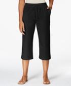 Karen Scott Petite Drawstring Cropped Pants, Only At Macy's