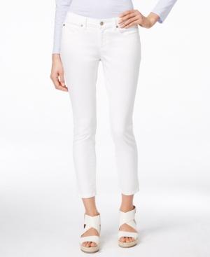 Eileen Fisher System Slim-fit White Wash Ankle Jeans