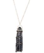 Carolee Gold-tone Crystal, Stone & Freshwater Pearl (3-6mm) Pendulum Tassel 36 Pendant Necklace