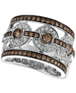 Le Vian Chocolatier Chocolate Deco Estate Diamond Ring (1-1/4 Ct. T.w.) In 14k White Gold