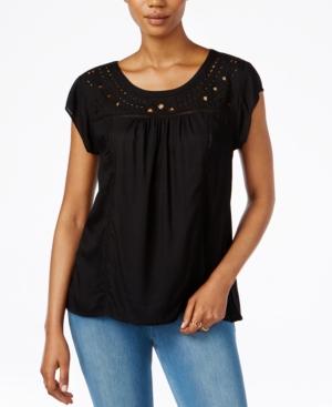 Sanctuary Paige Crochet-trim Top