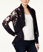 Inc International Concepts Printed Open-front Cardigan, Only At Macy's