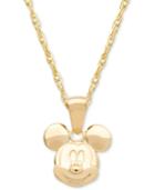 Disney Children's Mickey Mouse 15 Pendant Necklace In 14k Gold