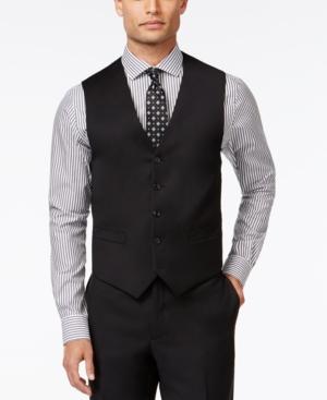 Tommy Hilfiger Black Solid Slim-fit Vest