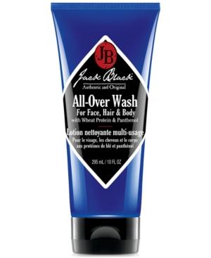 Jack Black All-over Wash For Face, Hair, And Body With Wheat Protein & Panthenol, 10 Oz