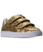 Puma Women's Basket Strap Glitter Casual Sneakers From Finish Line