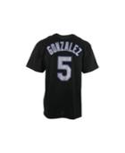 Majestic Men's Carlos Gonzalez Colorado Rockies Official Player T-shirt