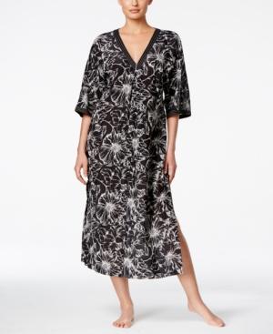 Oscar De La Renta Floral-print Zip-up Caftan