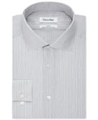 Calvin Klein Steel Slim-fit Non-iron Performance Cloud Stripe Dress Shirt