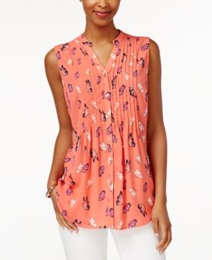 Charter Club Butterfly-print Blouse, Only At Macy's