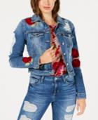 Guess Ripped Embroidered Denim Jacket