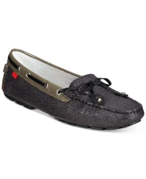Marc Joseph New York Cypress Hill Stingray Tie Bow Loafer Flats Women's Shoes