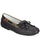 Marc Joseph New York Cypress Hill Stingray Tie Bow Loafer Flats Women's Shoes