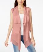 Vakko For Inc International Concepts Mixed-media Faux-suede Vest, Only At Macy's