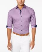 Tasso Elba Men's Sun Protective Texture Long-sleeve Shirt, Only At Macy's