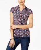 Charter Club Iconic-print Polo Top, Only At Macy's