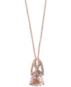 Effy Morganite (2-1/4 Ct. T.w.) And Diamond Accent Pendant Necklace In 14k Rose Gold
