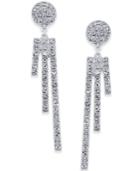 Inc International Concepts Silver-tone Pave Crystal Drop Earrings, Only At Macy's