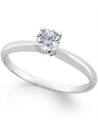 Certified Diamond Engagement Ring (1/3 Ct. T.w.) In 18k White Gold