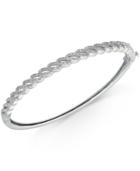Diamond Mini-loop Bangle Bracelet (1/2 Ct. T.w.) In Sterling Silver