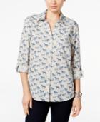 Style & Co. Horse-print Shirt, Only At Macy's