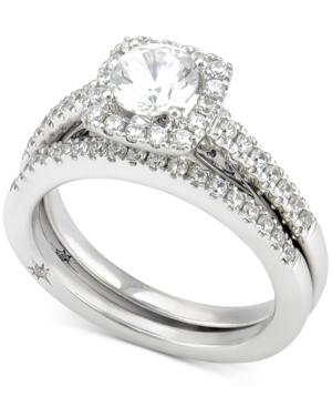 Marchesa Certified Diamond Bridal Set (1-1/4 Ct. T.w.) In 18k White Gold, Created For Macy's