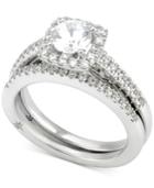 Marchesa Certified Diamond Bridal Set (1-1/4 Ct. T.w.) In 18k White Gold, Created For Macy's