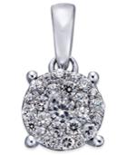 Diamond Unity Pendant Necklace (1/4 Ct. T.w.) In 14k White Gold