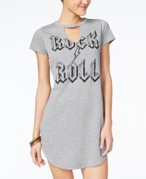 Ultra Flirt Juniors' Cutout Graphic T-shirt Dress