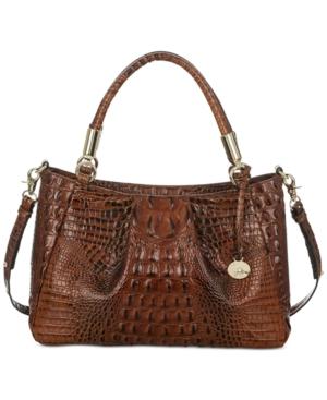 Brahmin Melbourne Ruby Embossed Leather Satchel