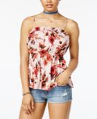 American Rag Juniors' Floral-print Smocked Top, Only At Macy's